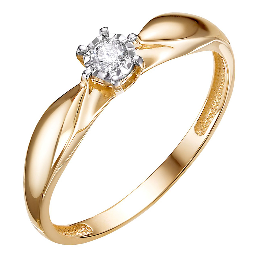 Кольцо, золото, бриллиант, К113-5522